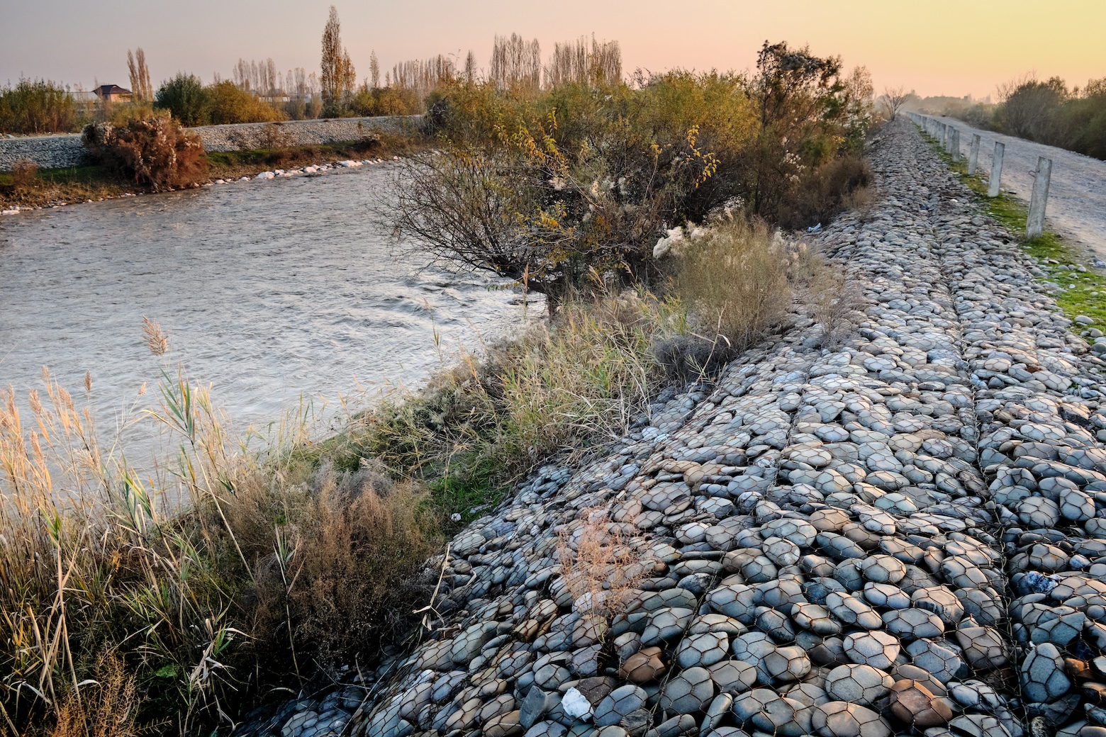 Example of a streambank protection project